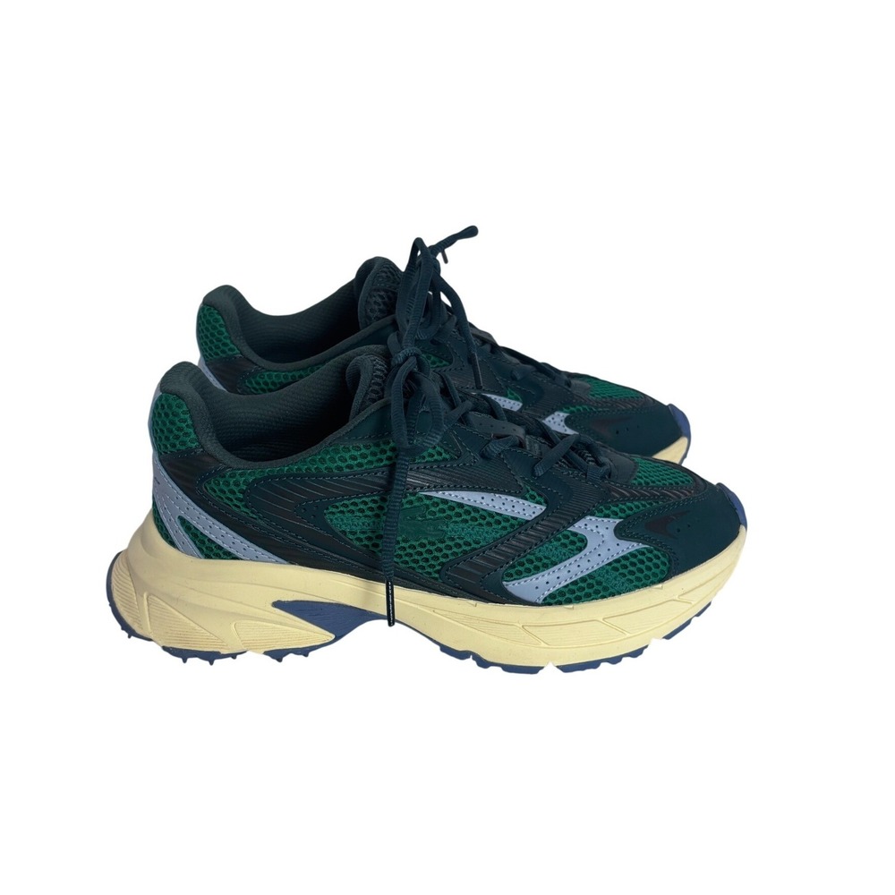Lacoste L003 Neo Shot Green Navy Blue Mesh Sneakers 750SMA0120DQ1 Mens 8.5